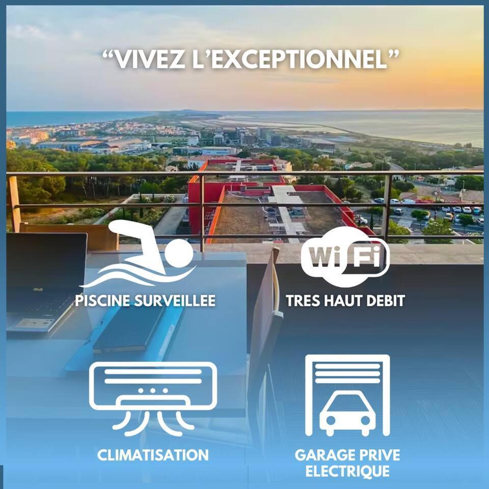 Luxueux T3 Piscine Et Vue Somptueuse Apartment Sete Exterior photo